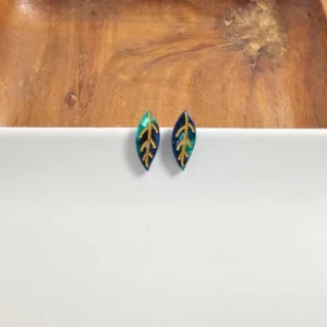 Leaf Studs - Dark Green