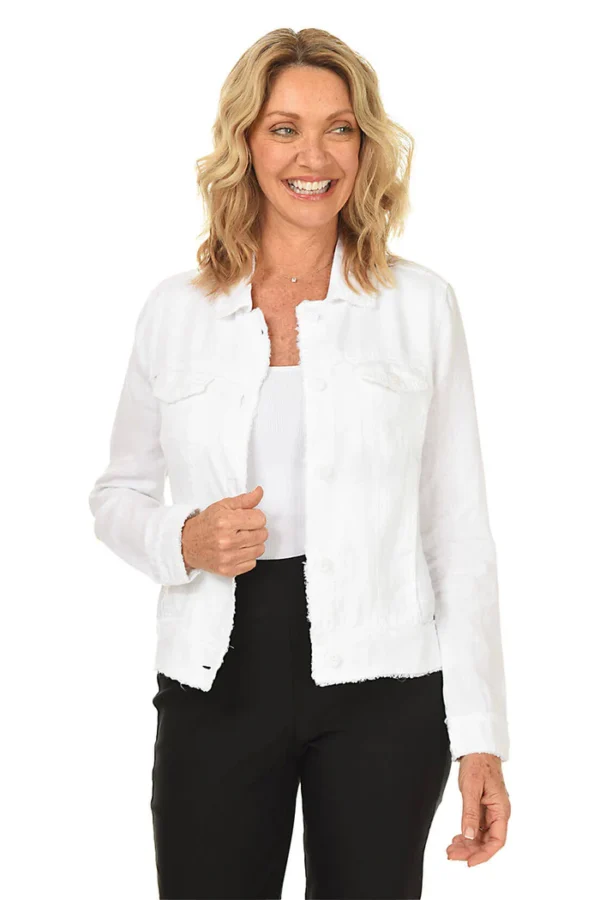 Frayed Linen Jacket - Image 2