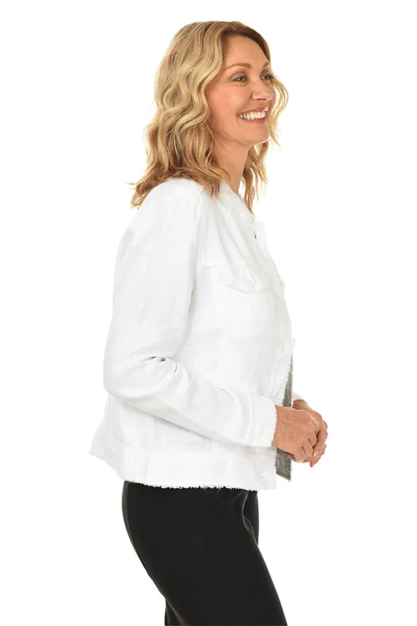 Frayed Linen Jacket - Image 3