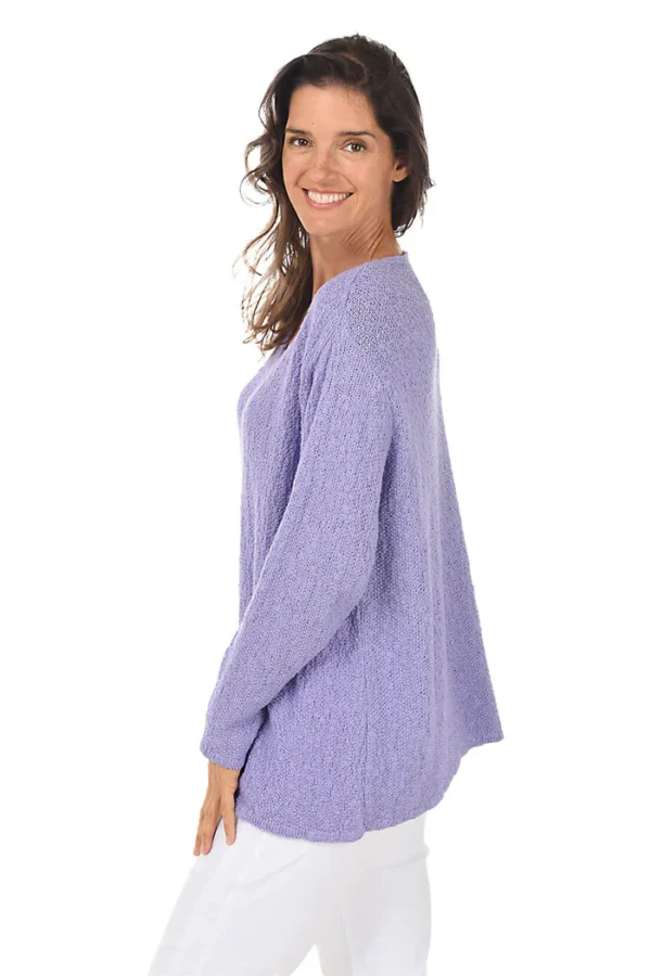 Cotton V-Neck Long Sleeve Sweater - Image 2