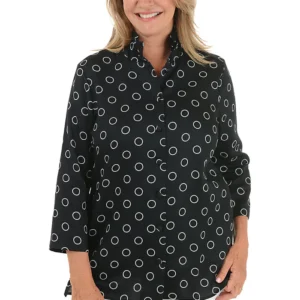 Black And White Bubbles Carolina Shirt Jacket