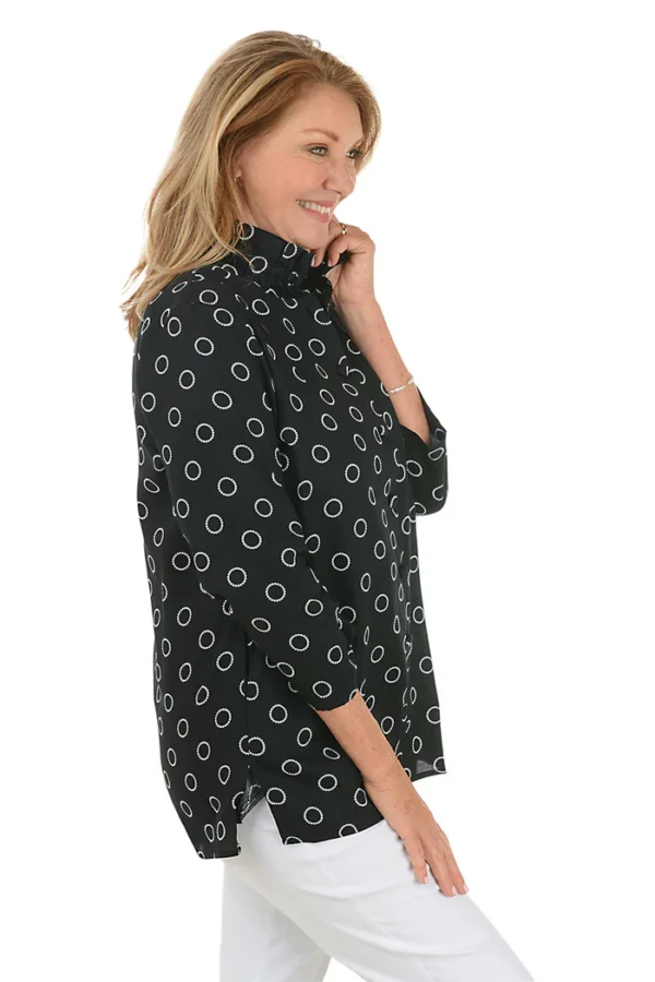 Black And White Bubbles Carolina Shirt Jacket - Image 3