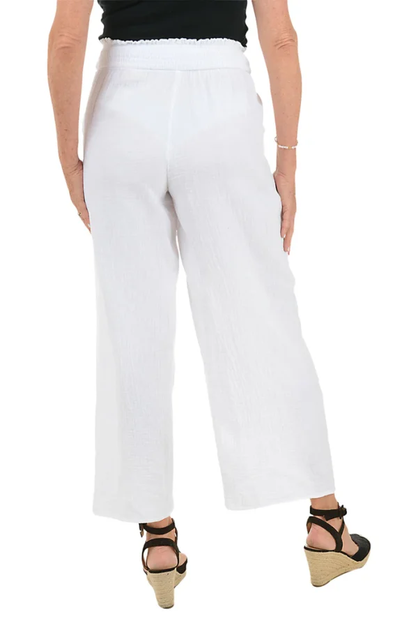 Cotton Gauze Wide Leg Lounge Pant - Image 4