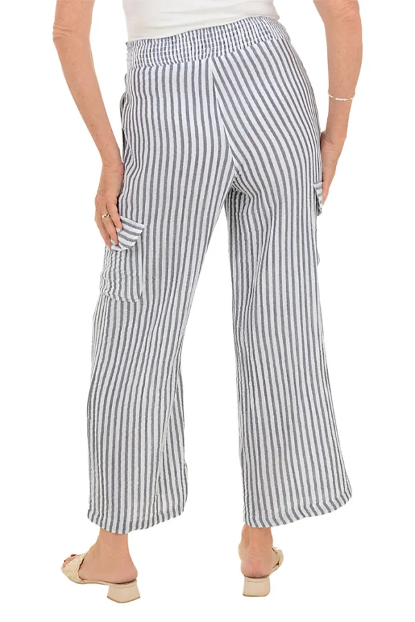 Striped Cotton Gauze Cargo Pant - Image 4