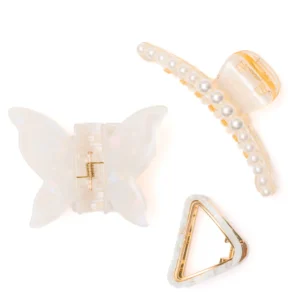 Pearl and Marble Clip Set of 3